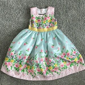 Nannette Floral Girls Dress 5T EUC